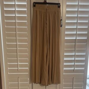 Savvi, Large, Khaki Wide-Leg Pants